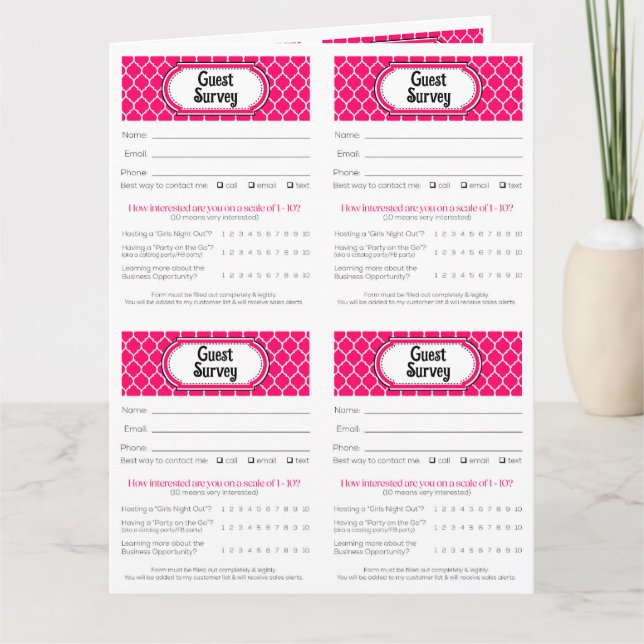 Cartão Printable Vendor Slips – Editable Instant Download (Frente)