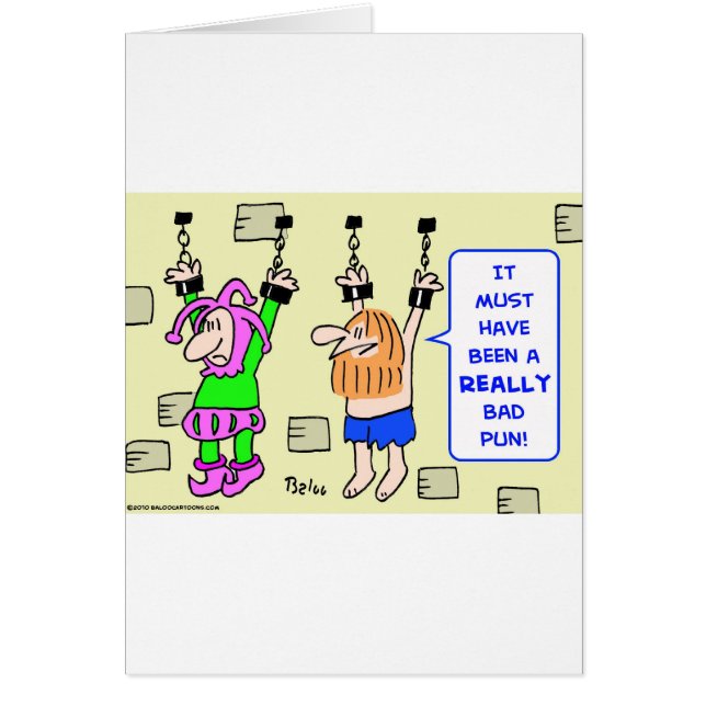 Cartão prisioneiros de suspensão da chalaça realmente má (Frente)