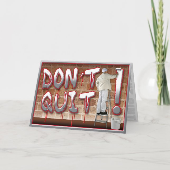 Cartão Prison Cards - Don't Quit (Frente)