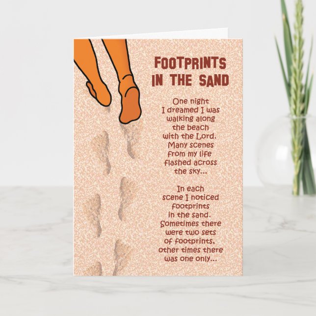Cartão Prison Cards - Footprints in Sand (Frente)