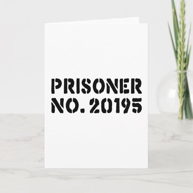 Cartão Prisoner No. 20195 (Frente)