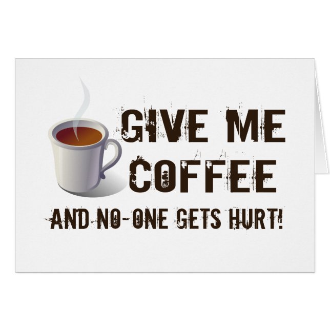 Cartão Privação de Caffein (Frente Horizontal)