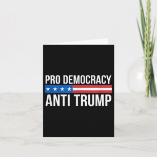 Cartão Pro Democracia - Anti Trump -