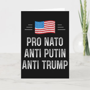 Cartão Pró Nato - Anti Putin - Anti Trump - Estilo Retrô