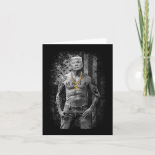 Cartão Pro Trump Patriótico Gangster - República Anti-Lib