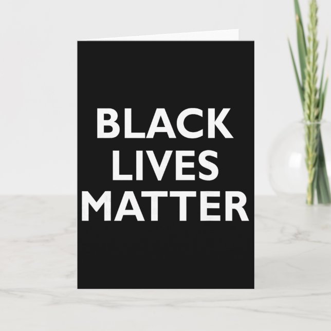 Cartão Problema das Vidas Negras Blm Direitos Humanos His (Frente)