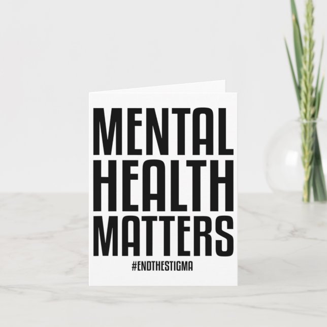 Cartão Problemas De Saúde Acabam Com O Stigma Mental Heal (Frente)