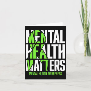 Cartão Problemas de saúde Green Ribon Mental Health Aware