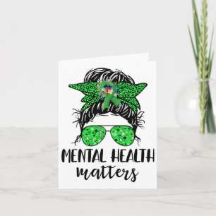 Cartão Problemas de saúde Mensy Bun Gift Mental Health Aw