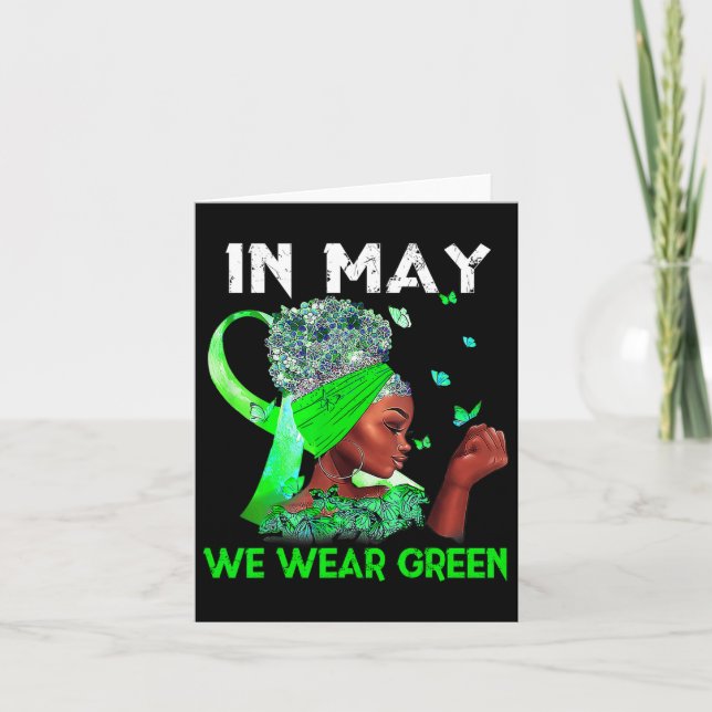 Cartão Problemas de saúde Vestimos o Green Mental Health  (Frente)