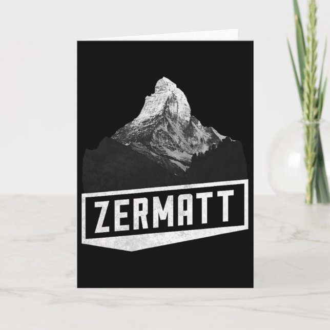 Cartão Problemhorn Zermatt Suiça Skiing Holiday Mou (Frente)
