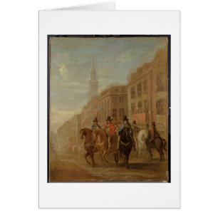 Cartão Procissão da restauração de Charles II em