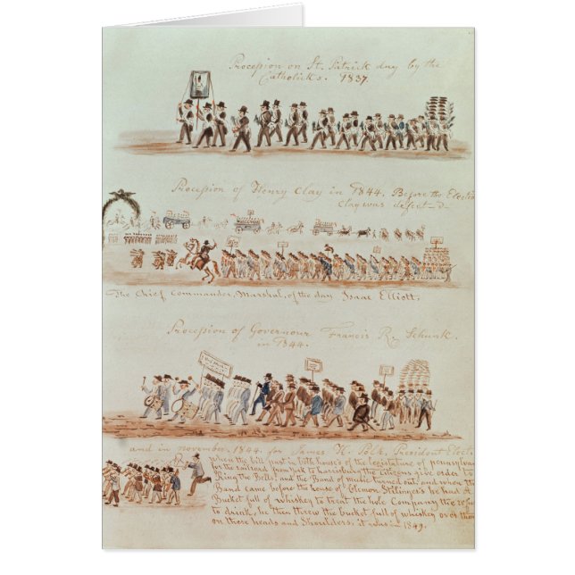 Cartão Procissão do dia de St Patrick (Frente)