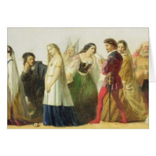 Cartão Procissão dos caráteres de Shakespeare (óleo so