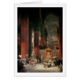 Cartão Procissão na catedral de Sevilha, 1833 (óleo no