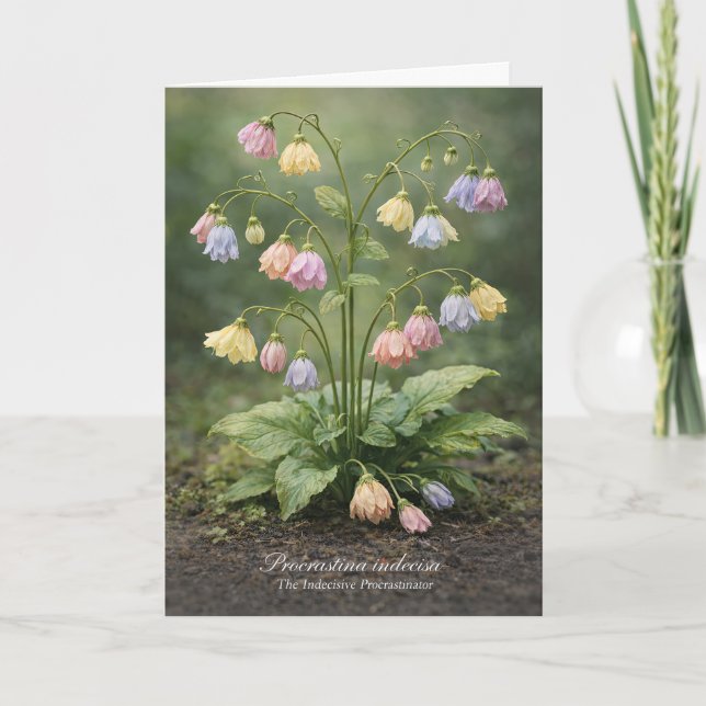 Cartão Procrastina indecisa The Indecisive Procrastinator (Frente)