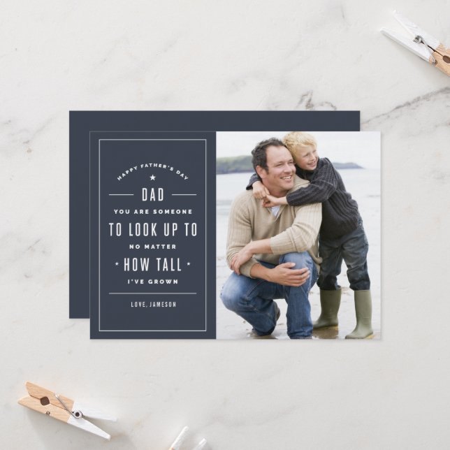 Cartão Procure A Placa De Dia de os pais (Frente/Verso In Situ)