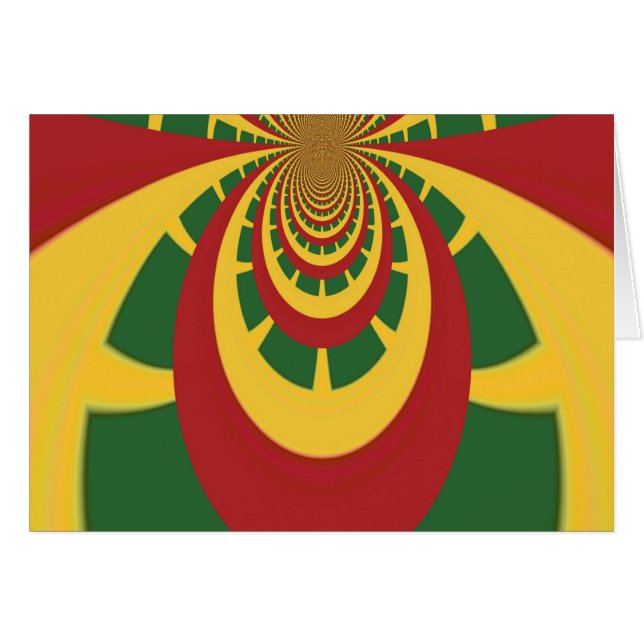 Cartão Produto de personalização verde do Ouro vermelho (Frente Horizontal)