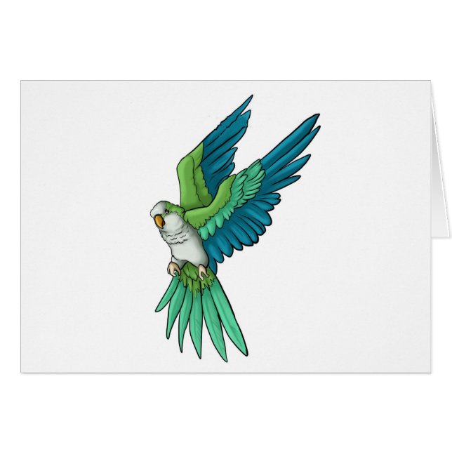 Cartão Produtos do papagaio do quacre (Frente Horizontal)