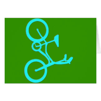Cartão Produtos legal da bicicleta de turquesa