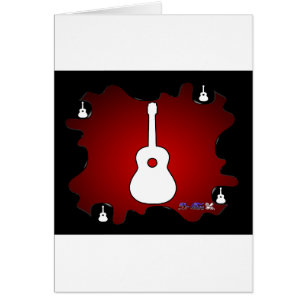 CARTÃO PRODUTOS VERMELHOS DO FUNDO DA GUITARRA