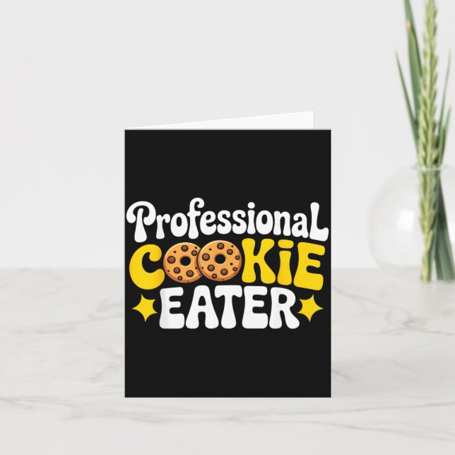 Cartão Professional Cookie Eater Cookie Lover Chocolate C (Frente)