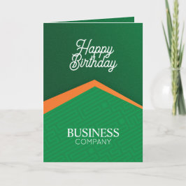 Cartão Professional Green Business Birthday Greeting Card