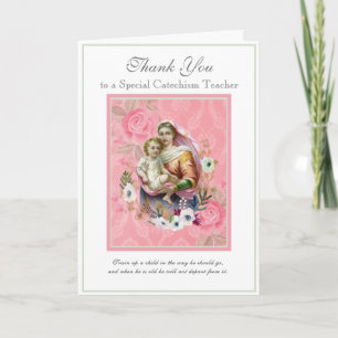 Cartão Professor de CCD Religioso da Virgem Maria Padre F