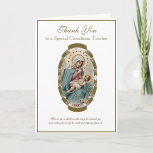 Cartão Professor de CCD Religioso da Virgem Maria Padre F