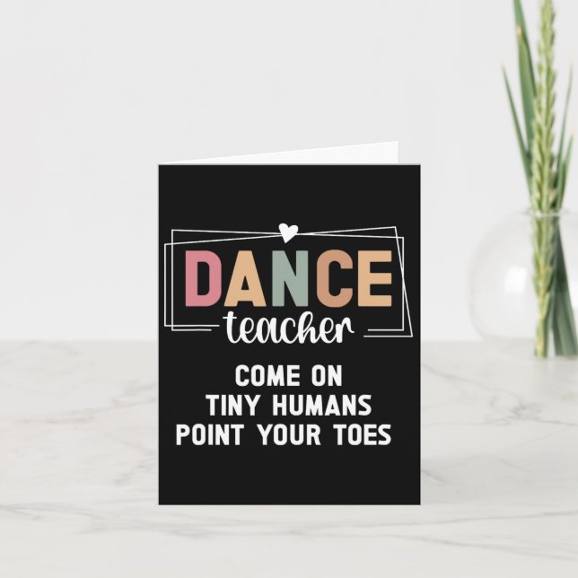 Cartão Professor de dança aponta seu instrutor de dança d (Frente)