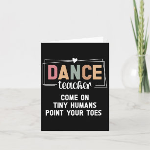 Cartão Professor de dança aponta seu instrutor de dança d