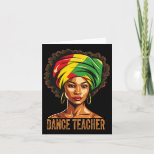 Cartão Professor de dança - História Negra Afro-Americana