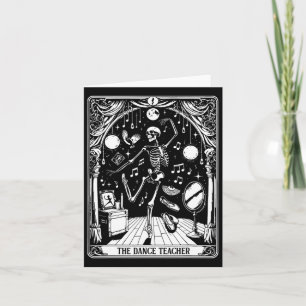 Cartão Professor de dança Tarot Card Skeleton Dancing Bal