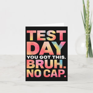 Cartão Professor de Dia de Teste Camisa O Dia De Teste Qu