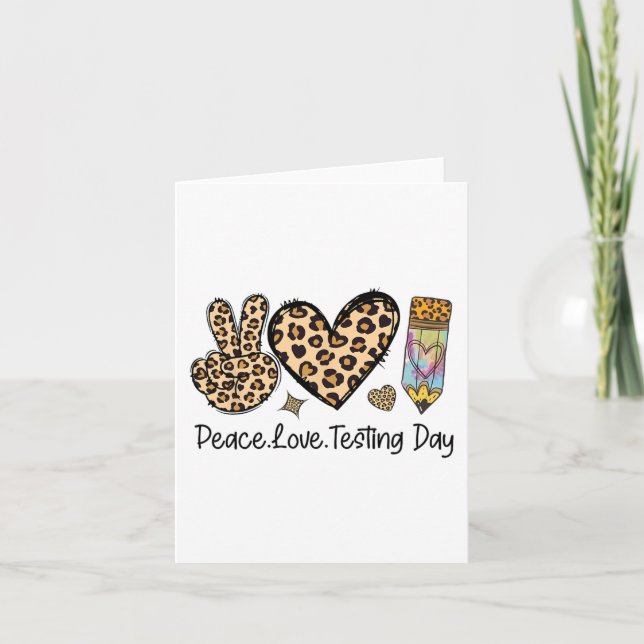 Cartão Professor de Dia de Teste de Camisa de Teste do Pe (Frente)