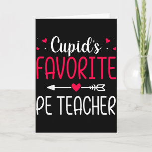 Cartão Professor de Educação Física Favorito do Cupido -
