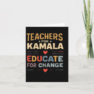 Cartão Professor de Educação Kamala Harris de Suporte