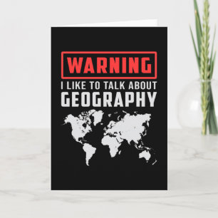 Cartão Professor de Geografia Mapa Engraçado Contém Pre
