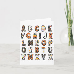 Cartão Professor de Halloween Spooky Alphabet