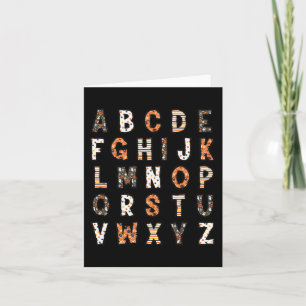 Cartão Professor de Halloween Spooky Alphabet