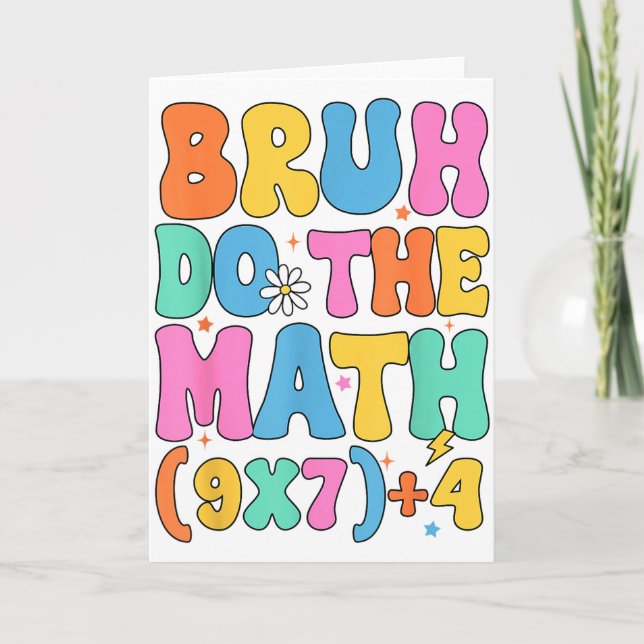 Cartão Professor de Matemática 67 Meme Matemática Engraça (Frente)