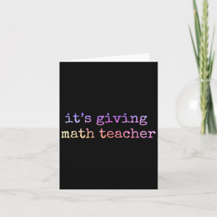 Cartão Professor de Matemática Apreciação Geometria Matem
