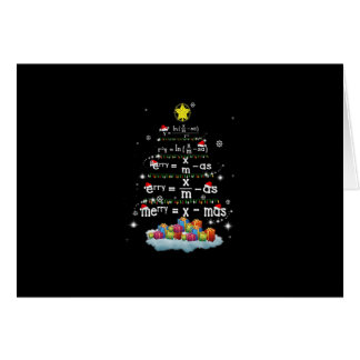 Cartão Professor de Matemática Árvore de Natal Engraçado 