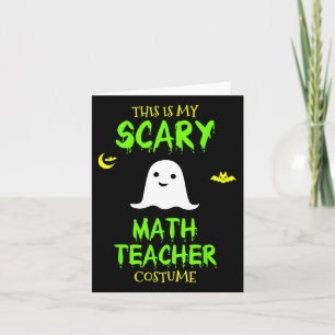 Cartão Professor de Matemática Assustador Costume Hallowe