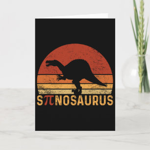 Cartão Professor de Matemática Dia do Pi Pun Spinosaurus 