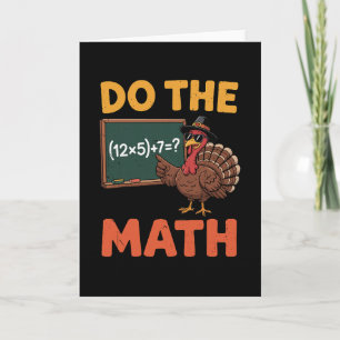 Cartão Professor de Matemática Engraçado Dia de Ação de G