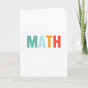 Cartão Professor de Matemática Engraçado Faça Cálculos Nã