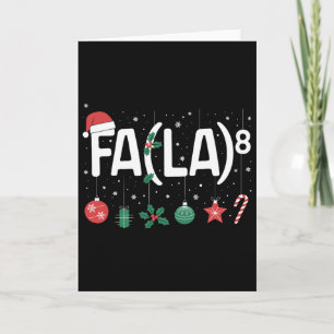 Cartão Professor de matemática Fa (la)8 Natal engraçado P