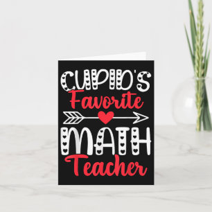 Cartão Professor de Matemática Favorito de Cupido Matemát