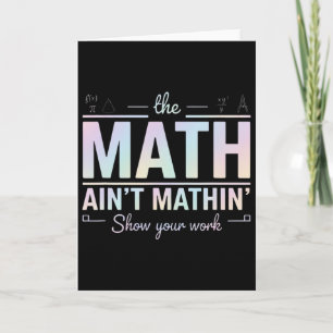 Cartão Professor de Matemática Não Está Fazendo Contas, M